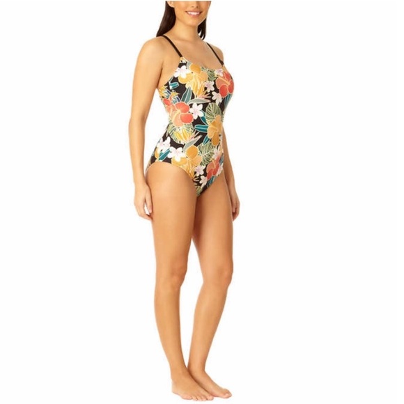 NEW!! Hurley Ladies One-piece Swimsuit, Multi Color SPF 50+ M (8-10) - Picture 4 of 11